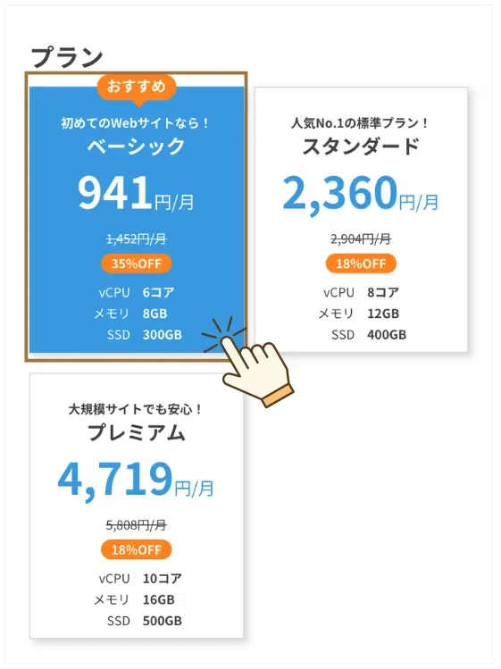 ConoHaWING 申込みの手順