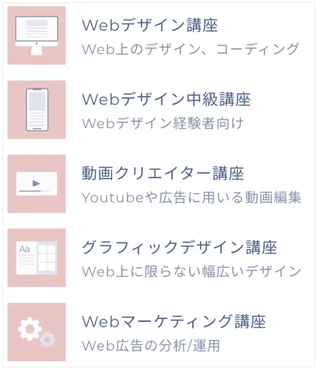Famm 講座の種類